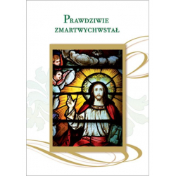 Kartka Wielkanocna z życzeniami Witraże Karnet z kopertą seria Jezus żyje 5